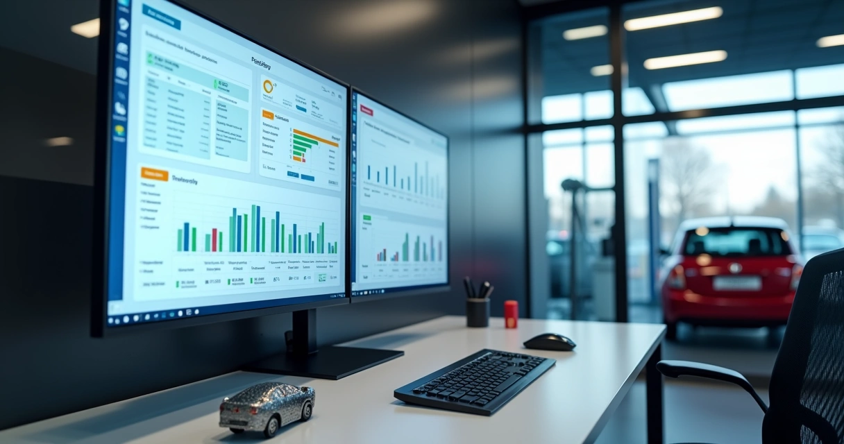 Comparação gráfica entre PDV e ERP em painel automotivo digital